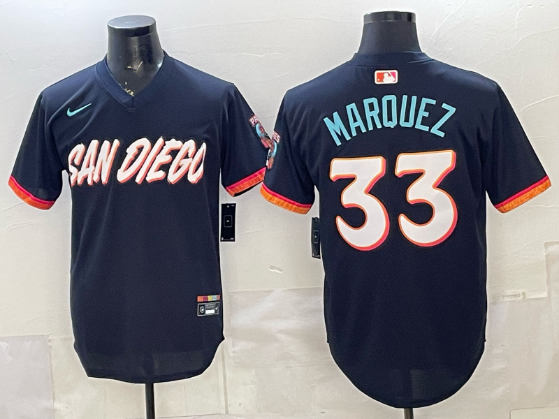 Men San Diego Padres #33 Marquez blue Nike blue MLB Jersey 0518001